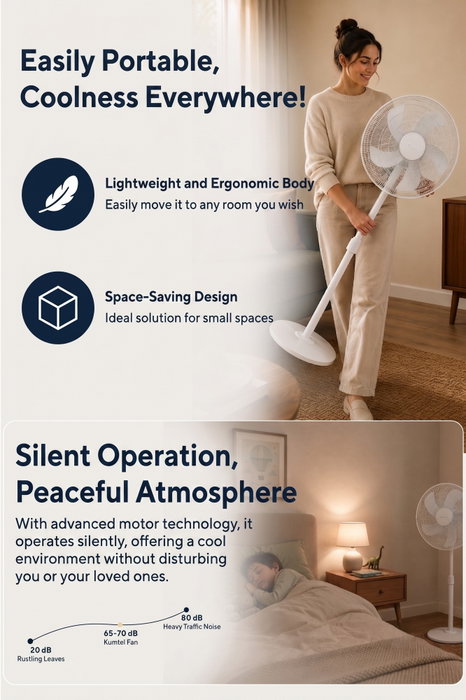 Kumtel KTF-350 Ventilador con Altura Ajustable Blanco Kumtel KTF-350 Ventilador con Altura Ajustable Blanco